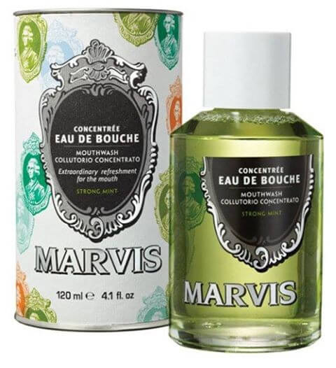 Marvis Strong Mint enxaguante bucal Escolha o volume da embalagem: 30 ml
