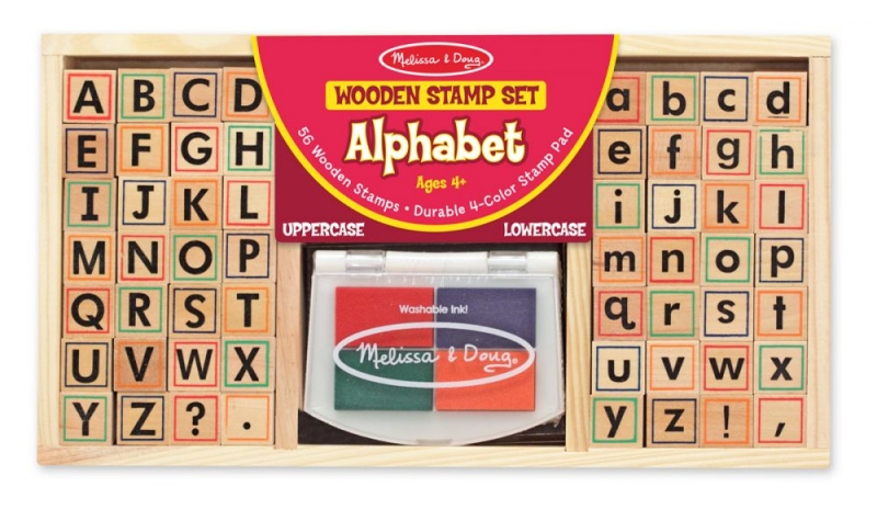 Melissa&Doug Wooden Stamps in Box - Alphabet (Age: 4)