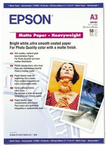 EPSON A3, Matte Paper Heavyweight (50 sheets) C13S041261