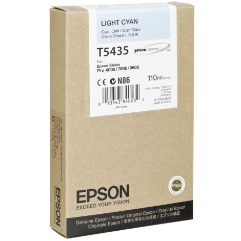 Cartridge Epson T5435, svetlá azúrová (light cyan), originál