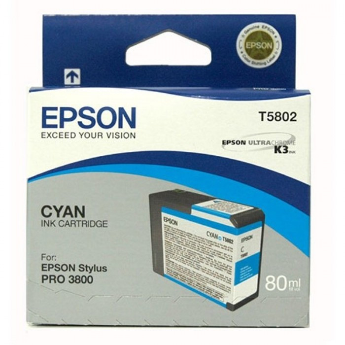 Epson T5802 azúrová (cyan) originálna kazeta
