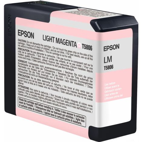 Epson T580600 svetloružová (light magenta) originálny cartridge