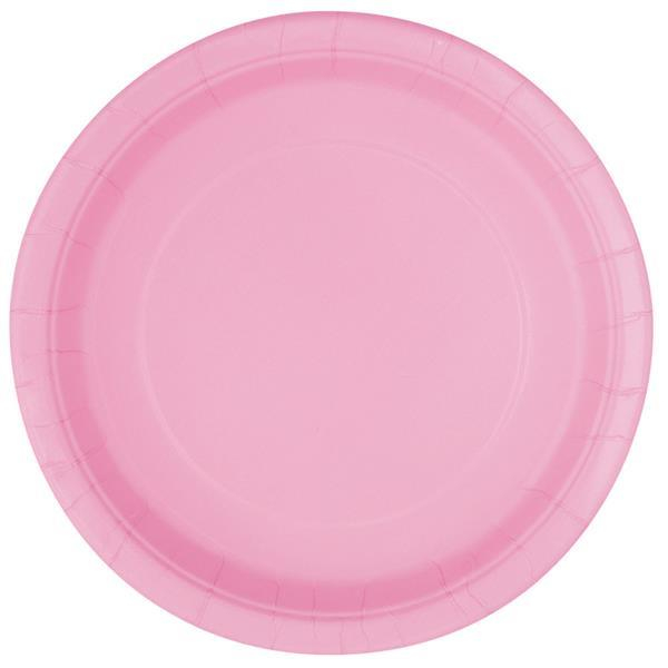 Light pink paper plates 17 cm 8 pcs