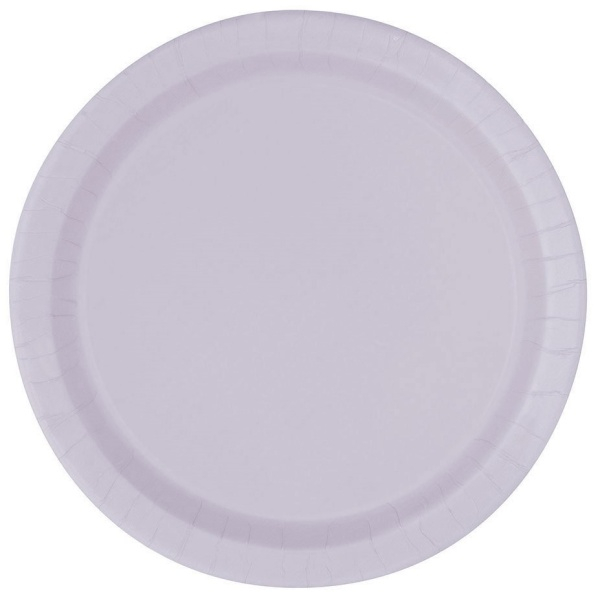 Round paper plates lavender 8pcs