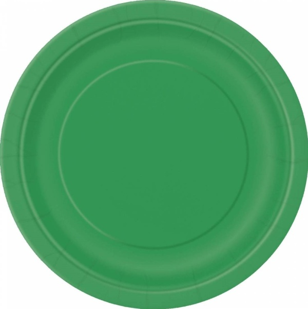 Green paper plates 17cm 8pcs