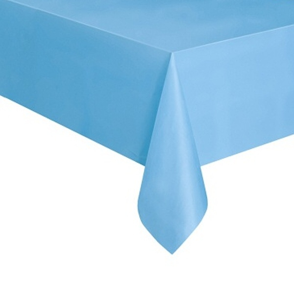 Lysblå plastisk mantel (2,74 x 1,37 m) (Renoveret B)