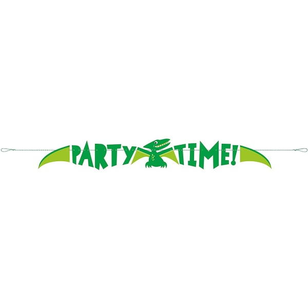 Dino party Eco - Banner Dino party time 1,5 m