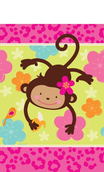 Plastic tablecloth Happy Monkey 137x213cm