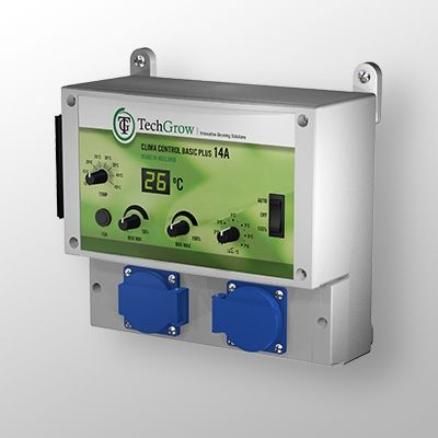 TechGrow Clima Control Basic Plus 14A - regulátor otáček a teploty