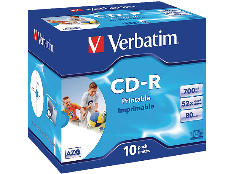 Verbatim Cd-R 52X 700Mb/80Min 10-Pack Azo-Printable