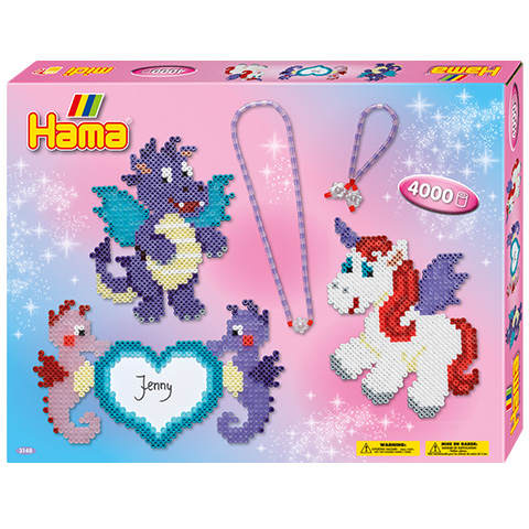 Hama Midi Beads Set Dragon and Unicorn 4000 pcs (H3148)
