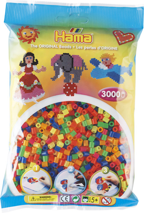 Hama Midi Beads 3000 pcs neon mix (201-51)