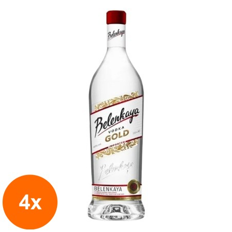 Set 4 x Vodka Belenkaya Vodka Gold 40% Alcool, 0.7 l...