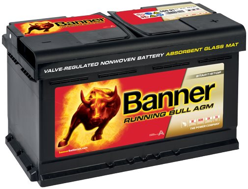 Autó akkumulátor Banner Running Bull AGM 580 01, 80Ah, 12V (58001)