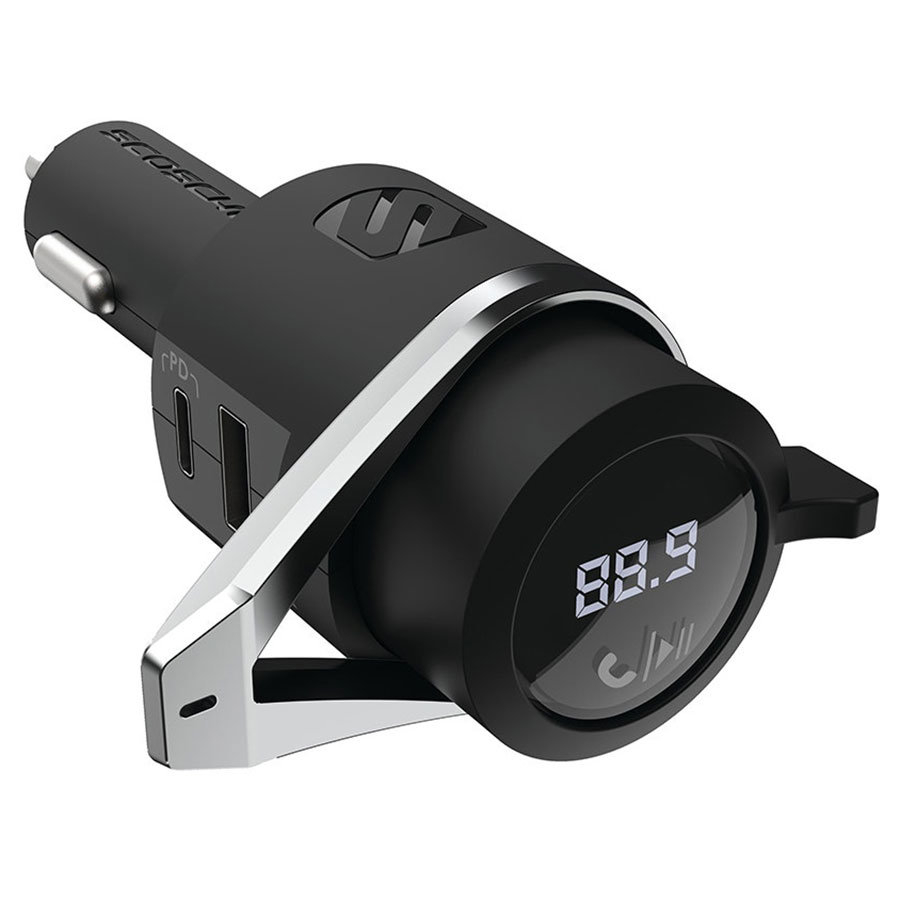 Scosche Universal Freisprecheinrichtung fürs Auto mit Bluetooth und 2 USB-Ladeanschlüssen