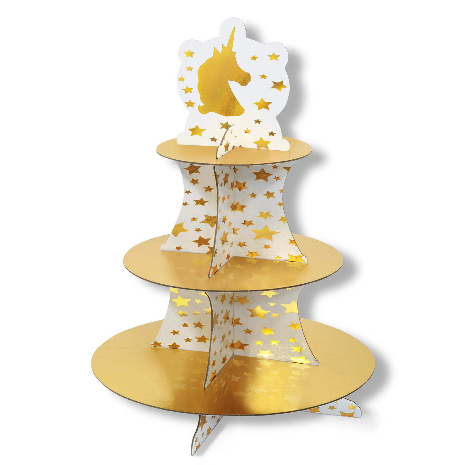 Golden unicorn cake stand