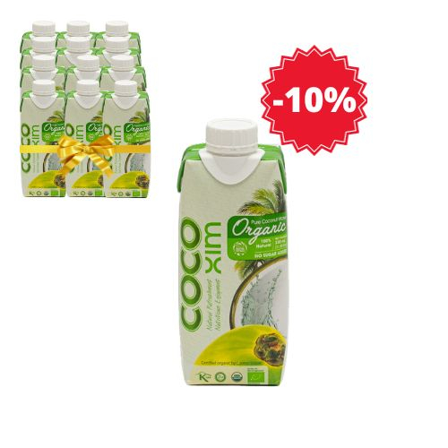 XL balenie - BIO Kokosová voda organic COCOXIM 12x330 ml