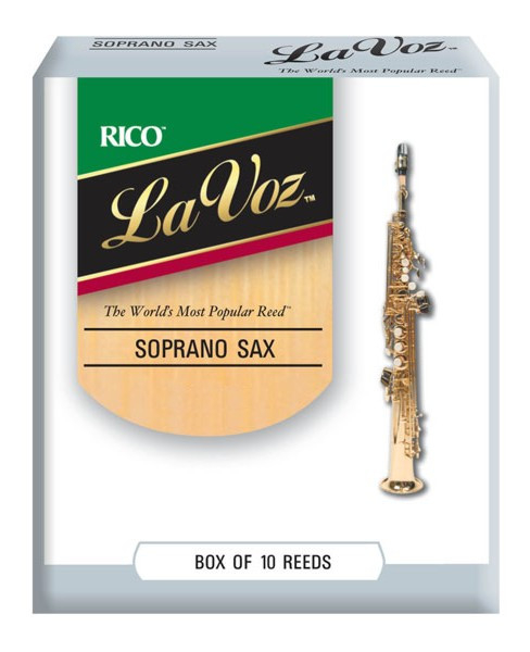 Rico RIC10MH La Voz - Sopran-Saxophonblättchen mittelhart - 10 Schachteln
