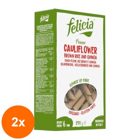 Set 2 x Paste Bio Felicia, din Conopida, Orez Brun si Quinoa, 250 g...