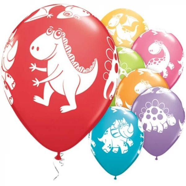 Latex Balloons Dinosaur Mix Colors 28 cm 25 pcs