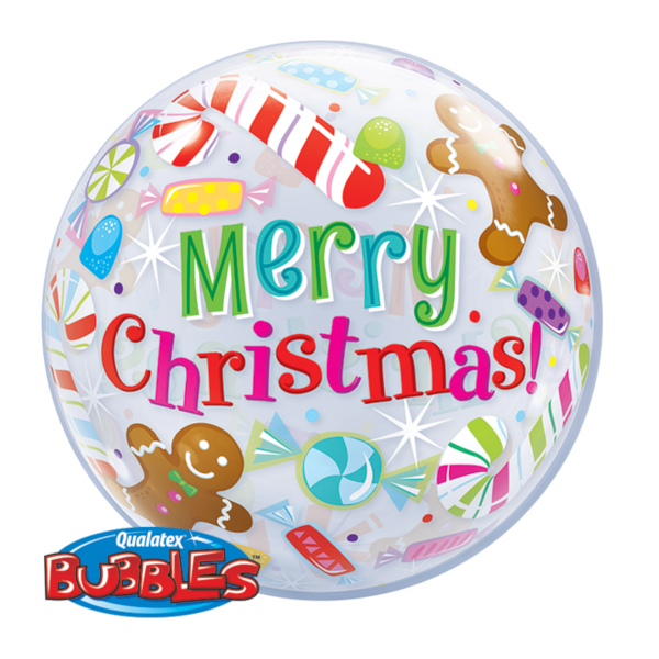 Merry Christmas 56 cm Bubble Balloon