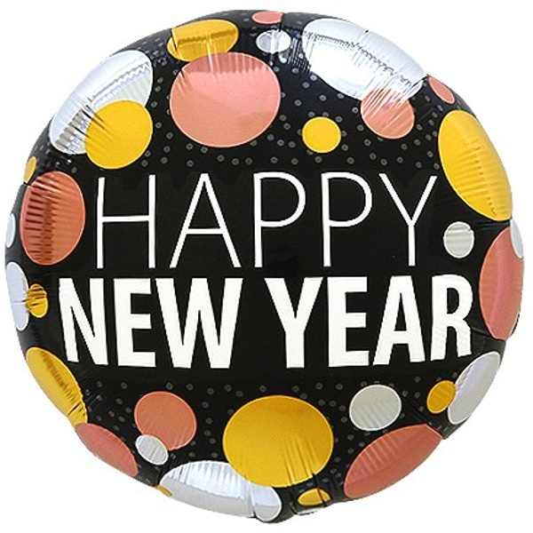 New Year's Eve metallic foil balloon 45 cm