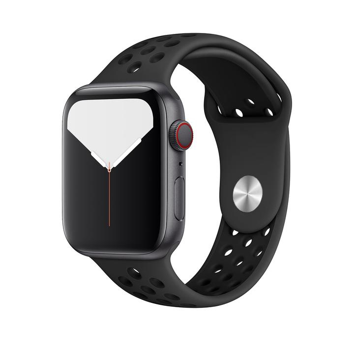 Szilikon Sport Apple Watch Szíj - Antracit-Fekete - S/M - 42, 44, 45, 49mm