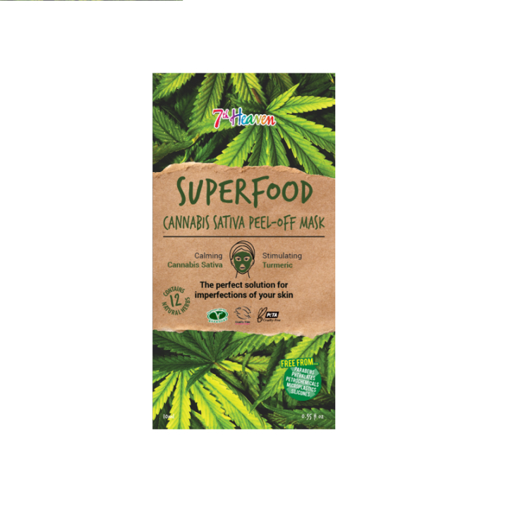 7th Heaven Superfood maska na vlasy a pleť Cannabis, 10 ml