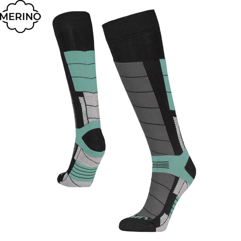 Gravity Nico black/mint women's winter knee-high socks - EU 36-39.5
