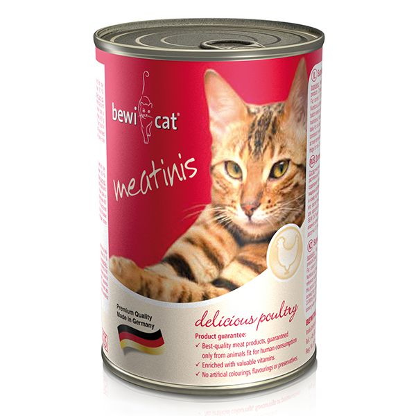 Conservă BEWI CAT Meatinis cu pui, 400g