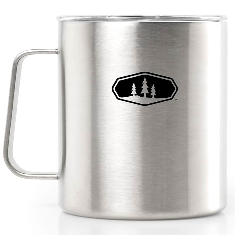 GSI Horčicový nerezový táborový pohár; 444 ml šedý - šedý