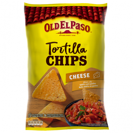 Tortilla Chips Cheese, Chipsuri fara Gluten, Old El Paso 185 g...
