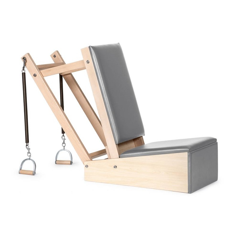 Elina Pilates Baby Chair stolička s drevenou základňou Farba: Sivá