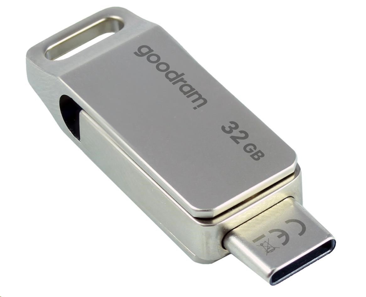 GOODRAM Flash Disk 32 GB ODA3, USB 3.2, stříbrný