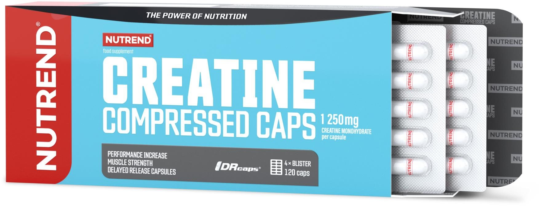 Kreatin Nutrend Creatine Compressed Caps, 120 kapszula