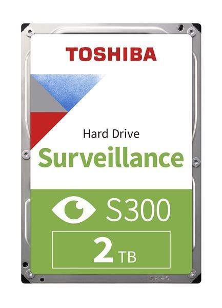 TOSHIBA HDD S300 Surveillance (SMR) 2TB, SATA III, 5400 rpm, 128MB cache, 3.5", BULK