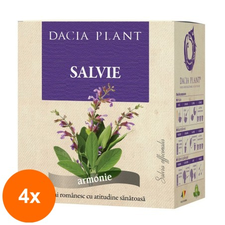 Set 4 x Ceai de Salvie, 50 g, Dacia Plant...