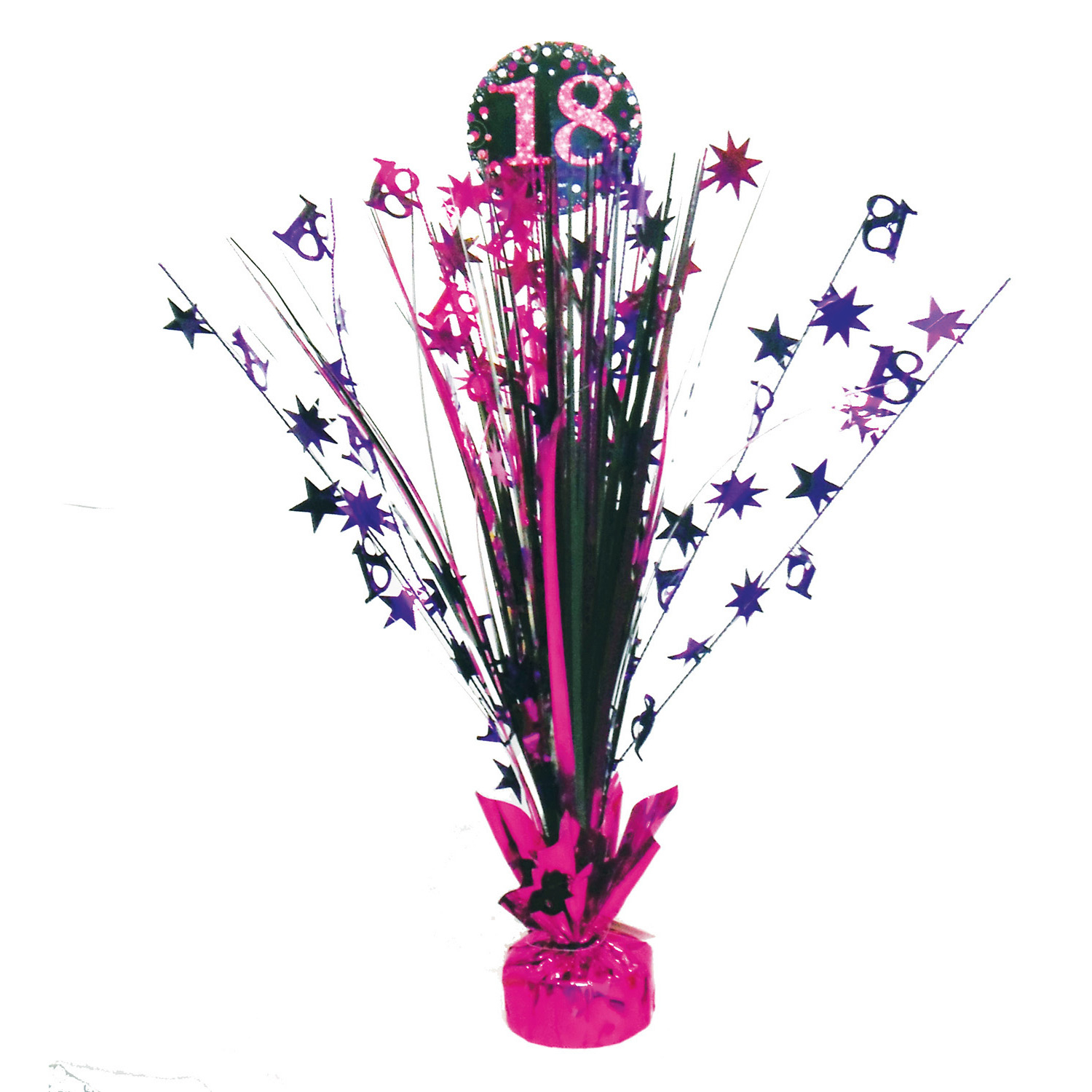 Celebration Decorations - Sparkling 18th Birthday (Pink)