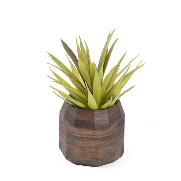 Wooden flower pot for table Material: Walnut