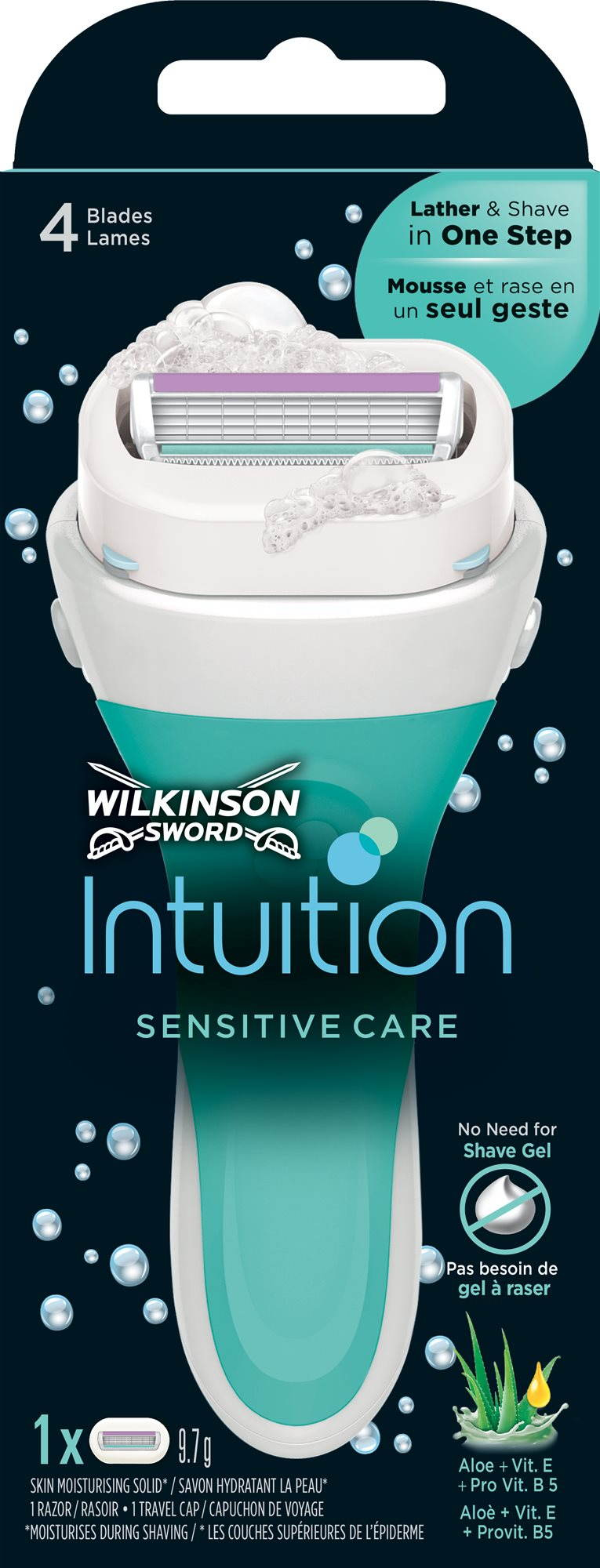 Női borotva WILKINSON Intuition Sensitive Care + 1 tartalék fej