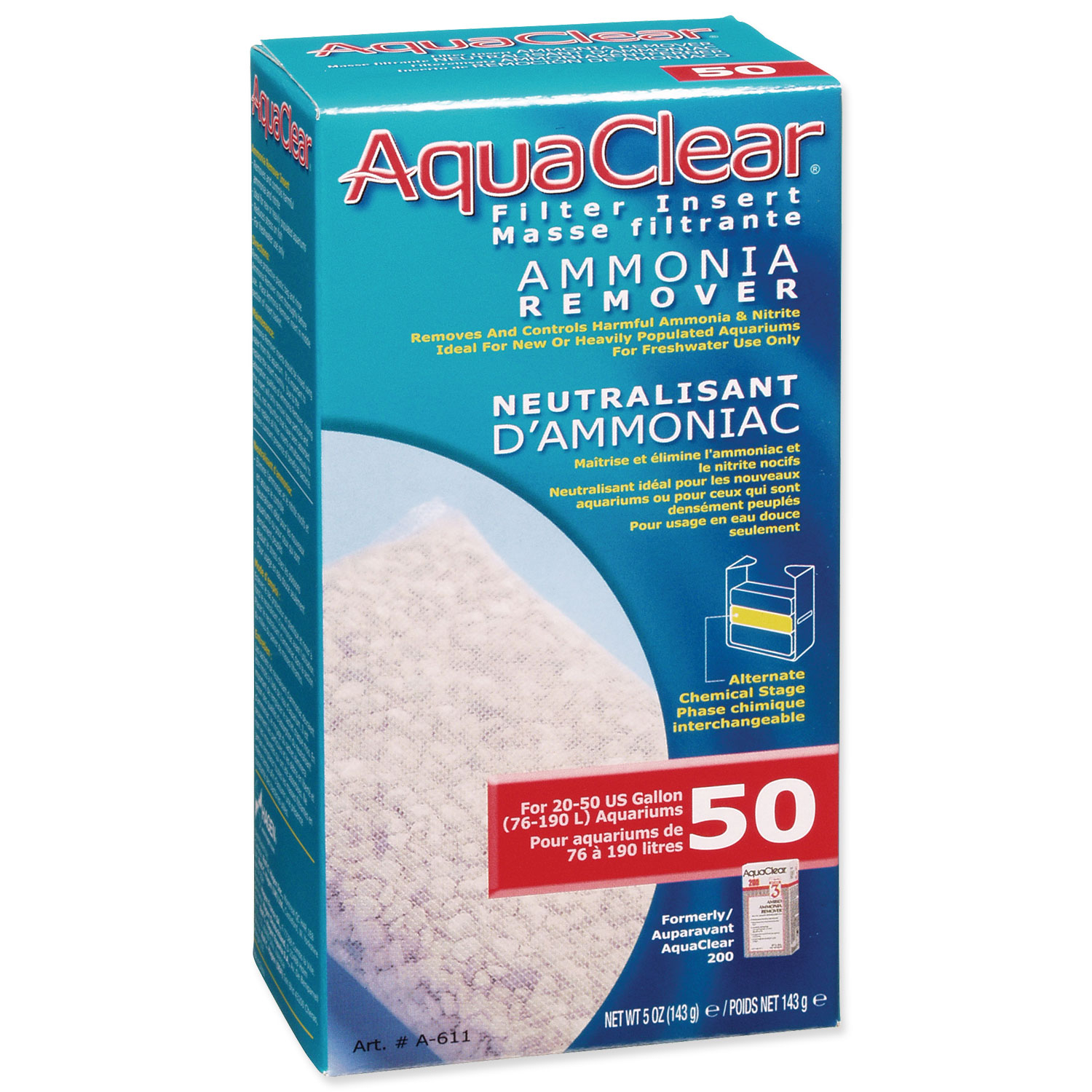 Náplň odstraňovač dusíkatých látek AQUA CLEAR 50 (AC 200) 143 g