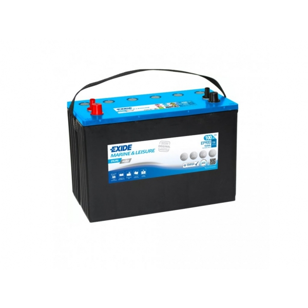 Trakčná batéria EXIDE DUAL AGM, 100Ah, 12V, EP900