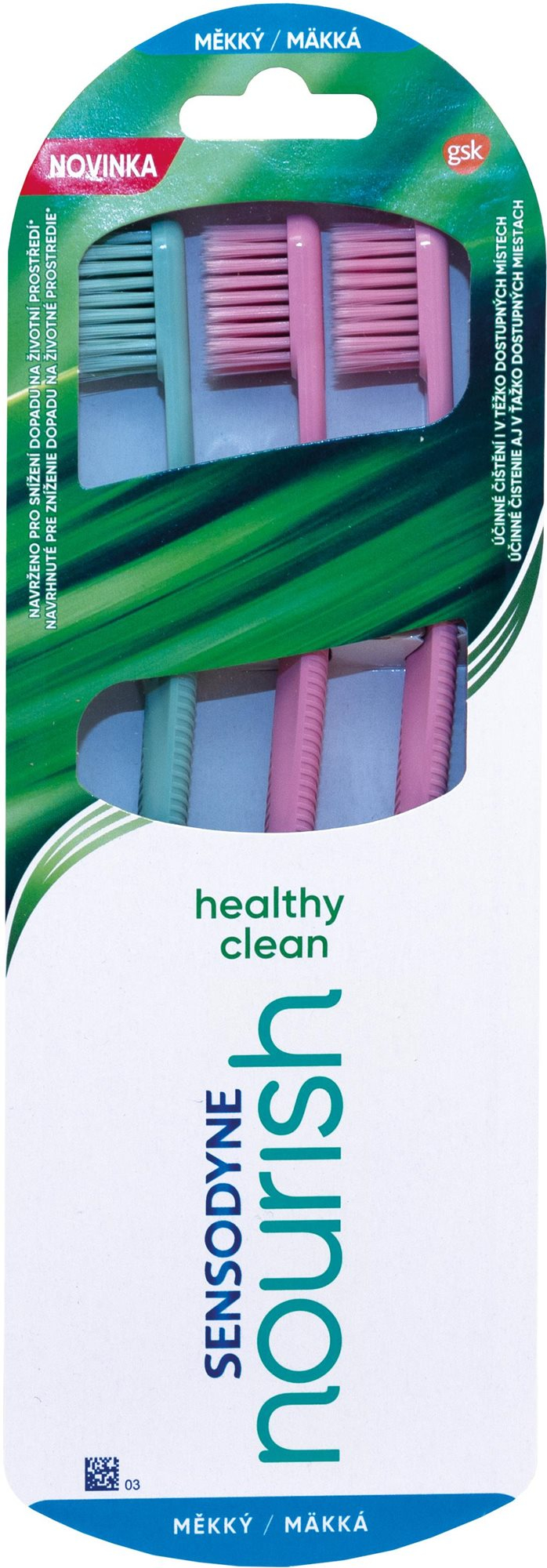 Fogkefe SENSODYNE Nourish Healthy Clean 3 db