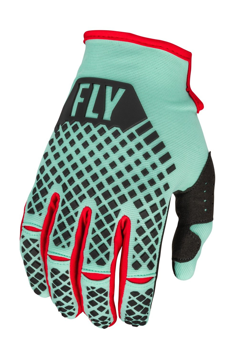 MX rukavice FLY Racing KINETIC S.E. Rave mint/černá/červená 3XL