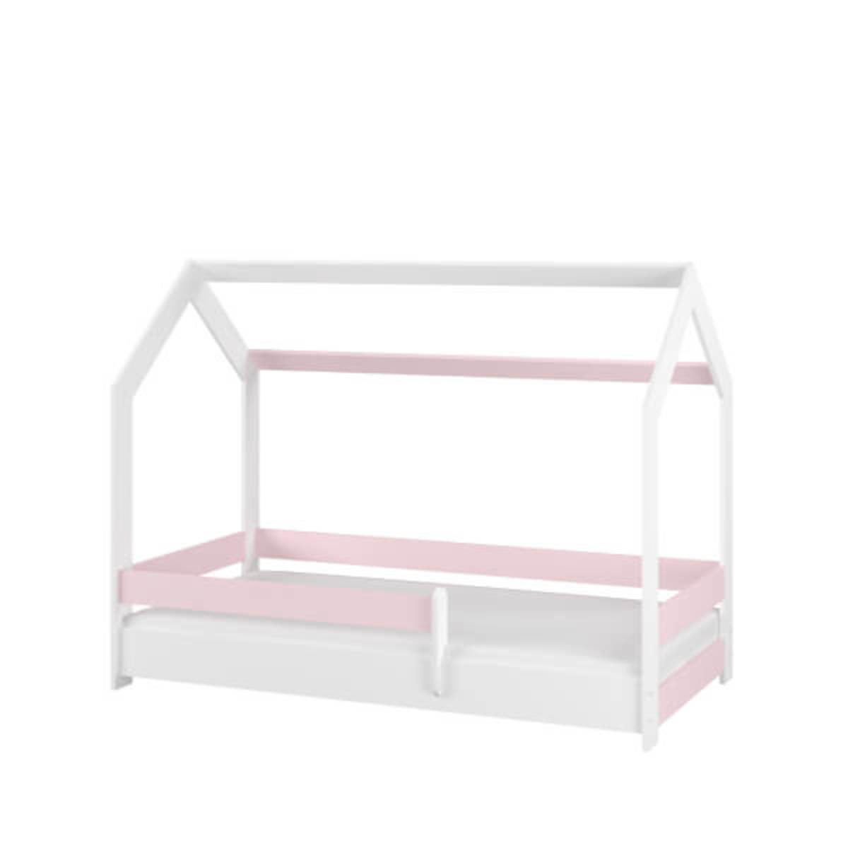 Hausbett Sofia 180x80 cm - rosa - Bett + Stauraum