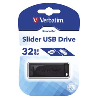 VERBATIM Flash Disk 32GB Store 'n' Go Slider, black