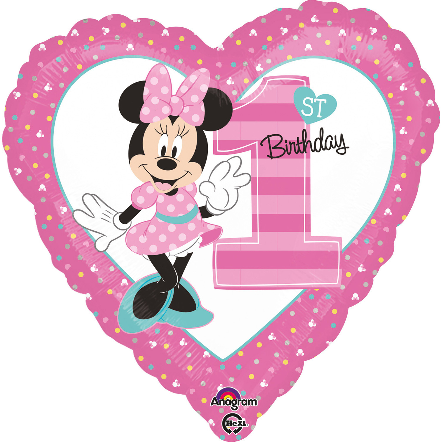 Foil Balloon - Minnie's First Birthday