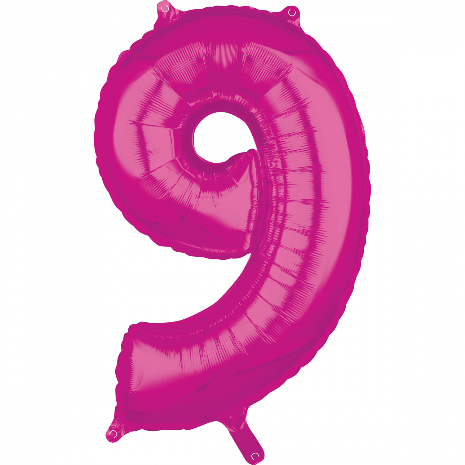 Foil balloon birthday number 9 pink 66cm