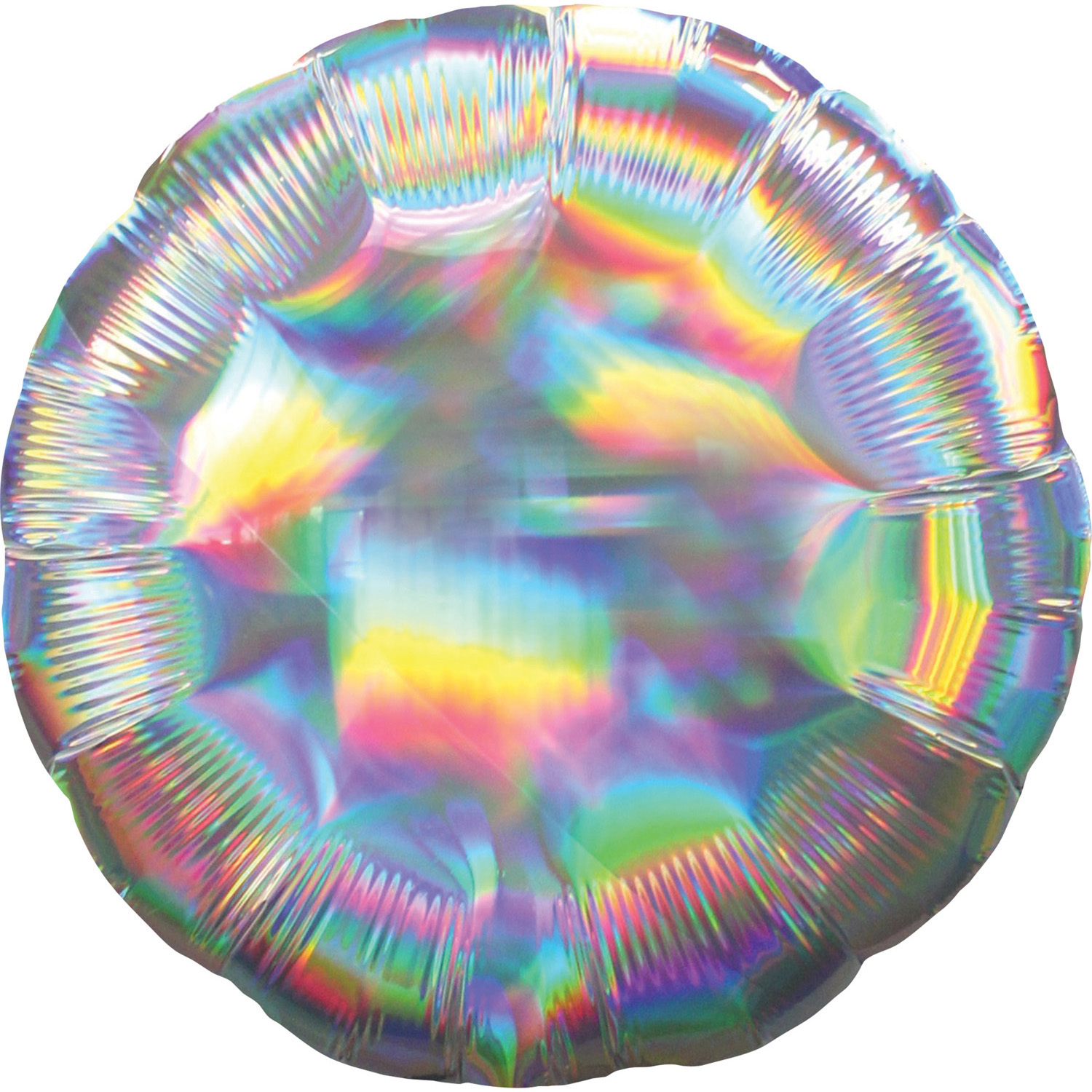 Foil Balloon - Holographic Silver Circle
