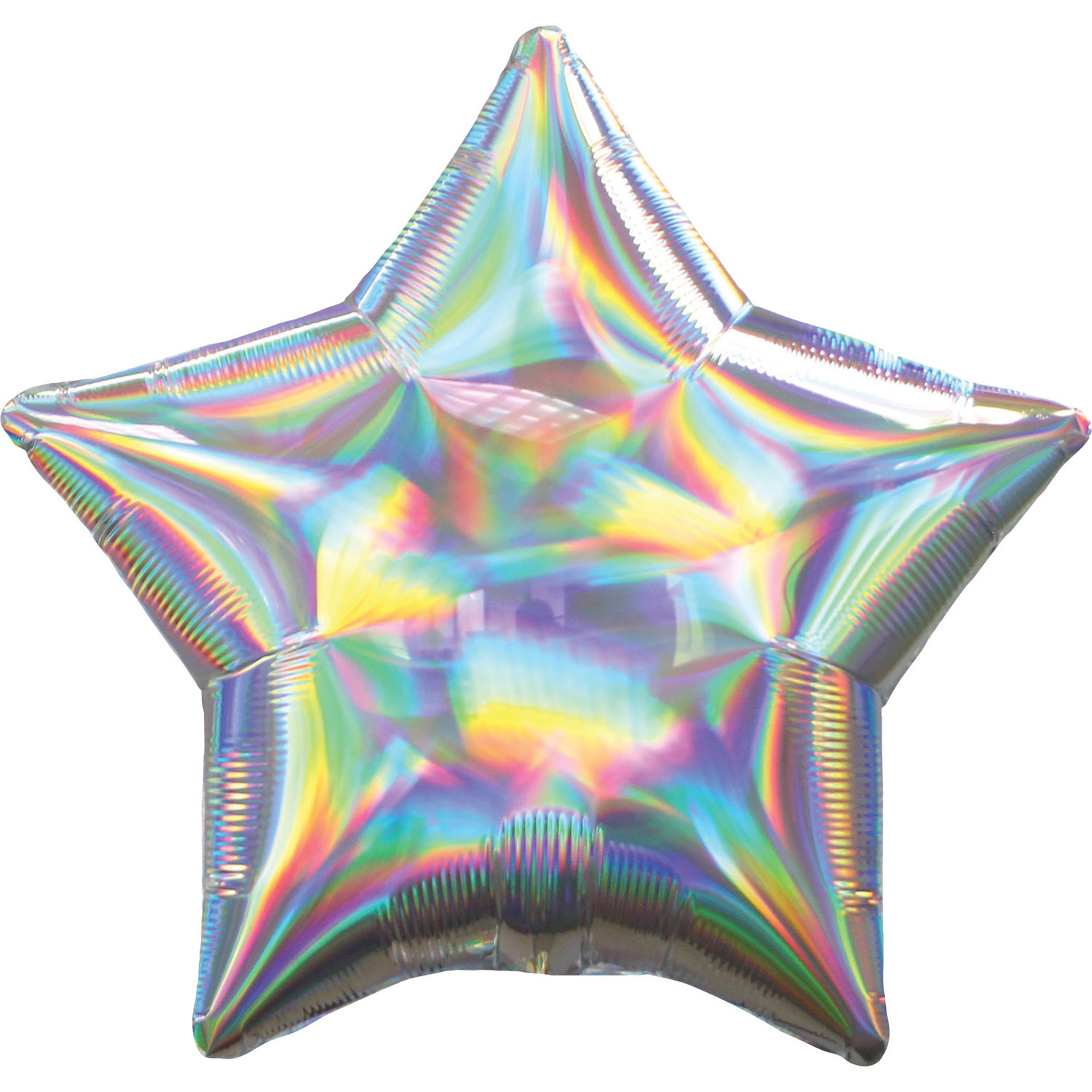 Foil Balloon - Holographic Silver Star